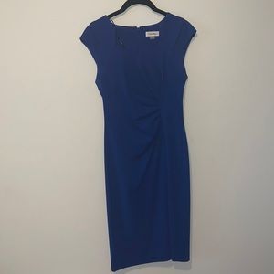 Calvin Klein size 2 crepe dress blue